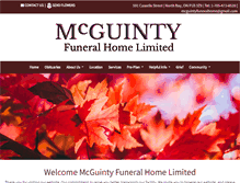 Tablet Screenshot of mcguintyfuneralhome.com